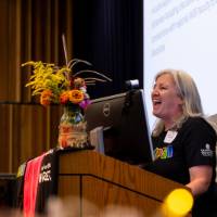 Dr. Mason welcomes students to Feminism in the Backlash